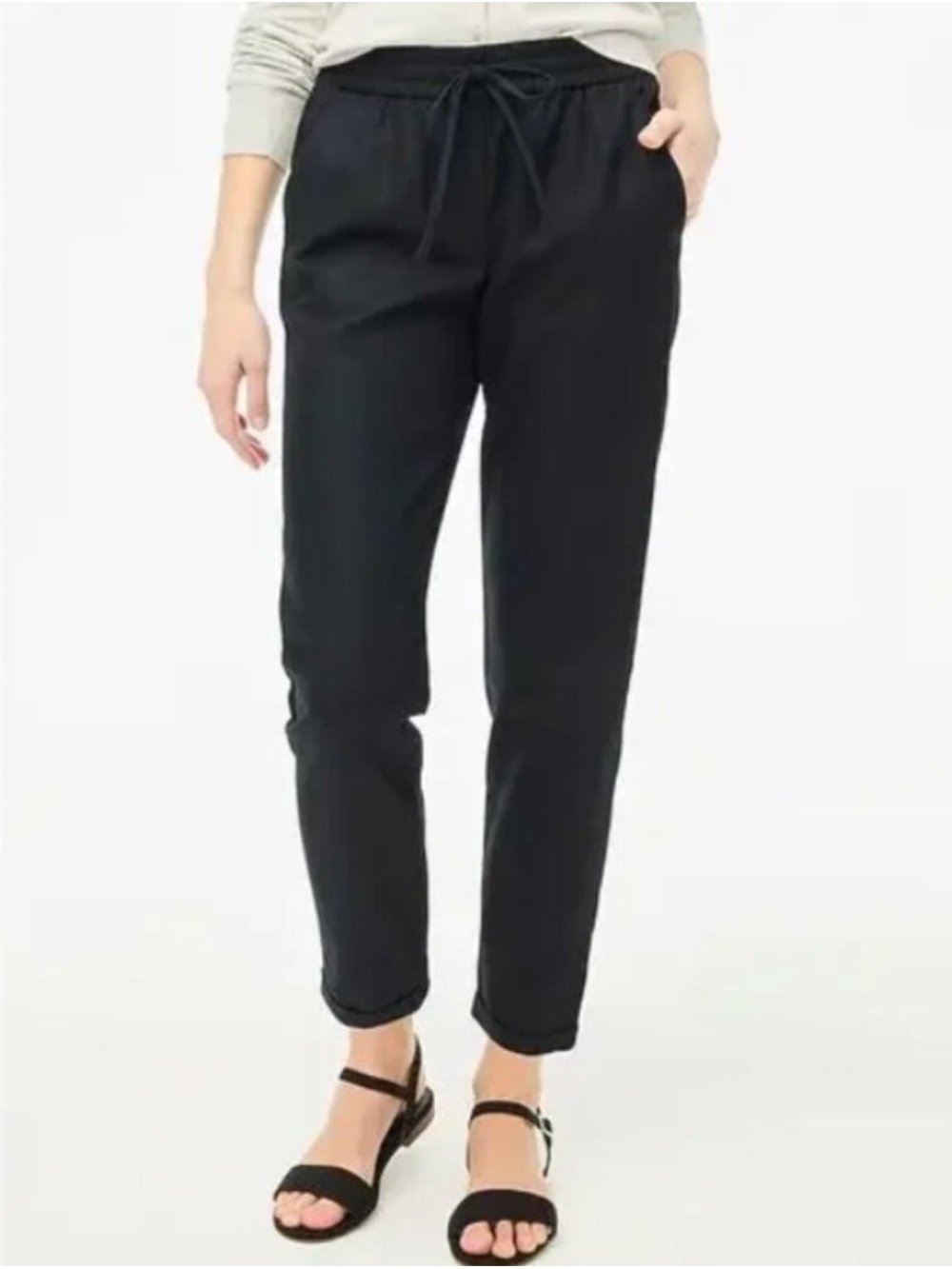 J. Crew linen cotton blend drawstring pants